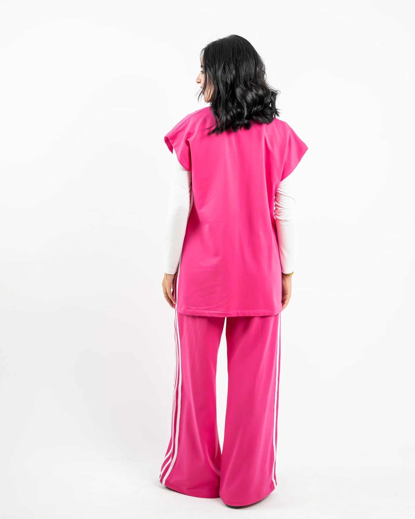 Stripped Milton Vest - Hot Pink