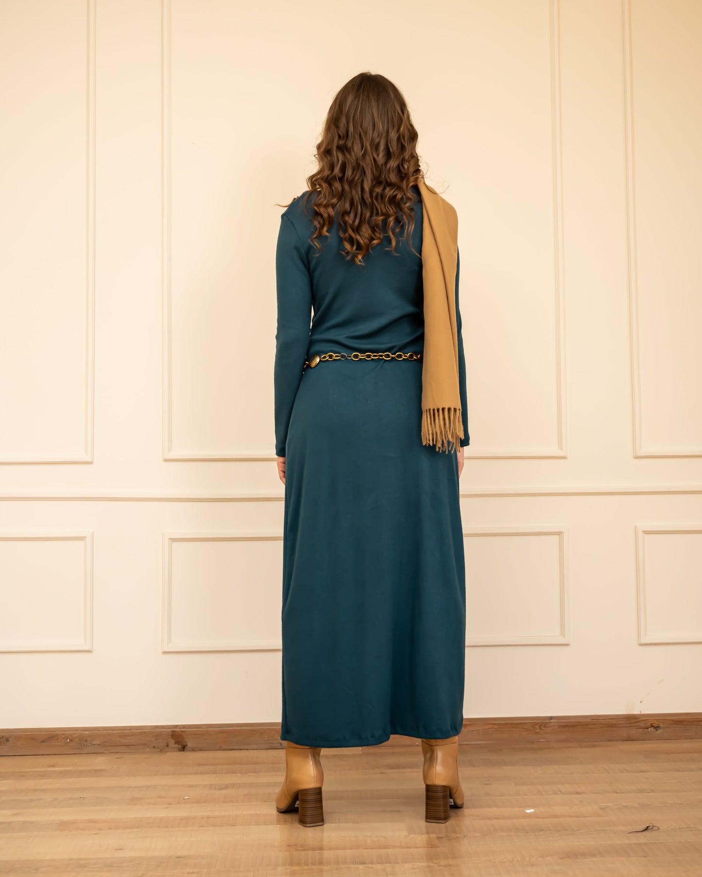 FITTED DRESS-TURQUOISE