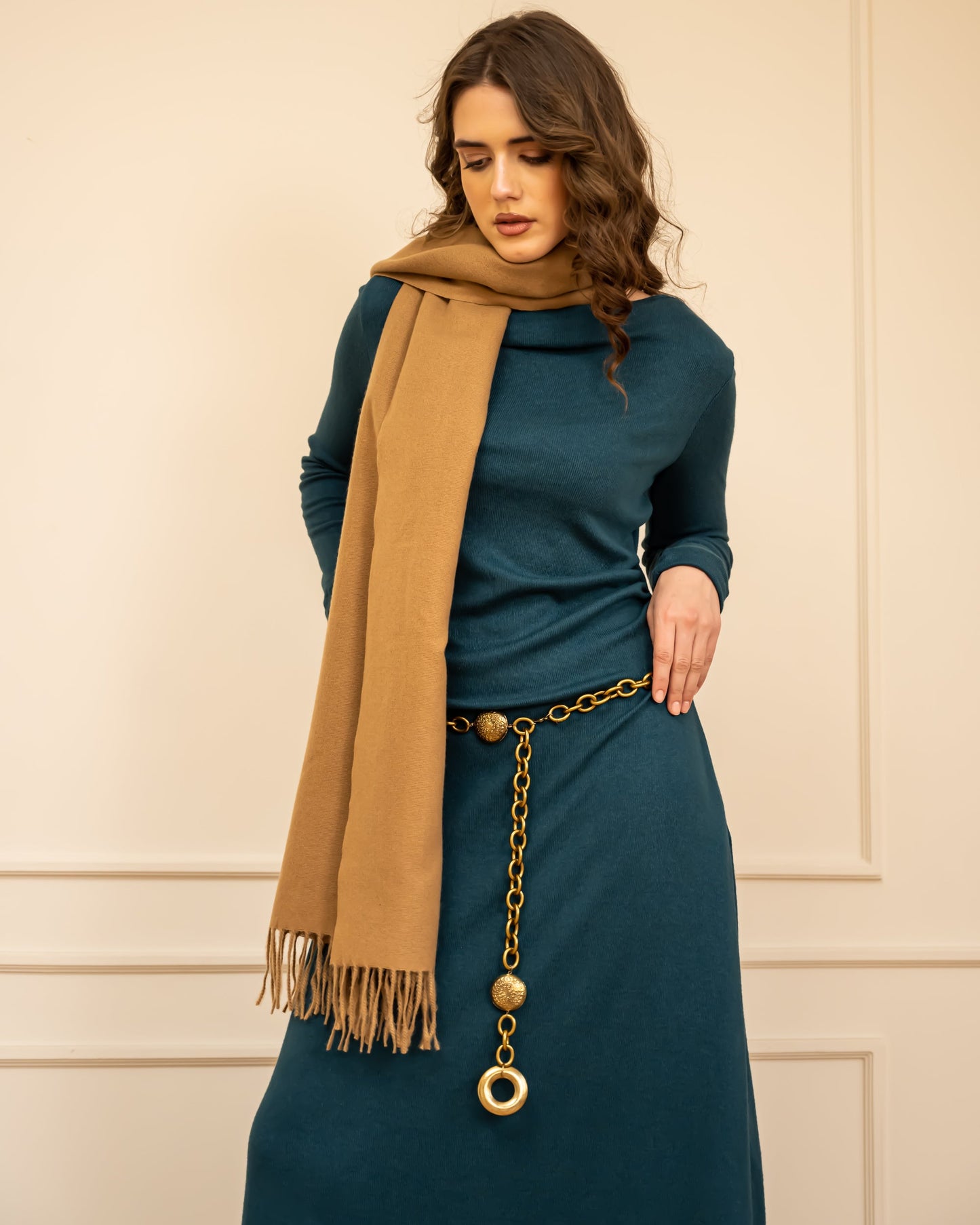 FITTED DRESS-TURQUOISE