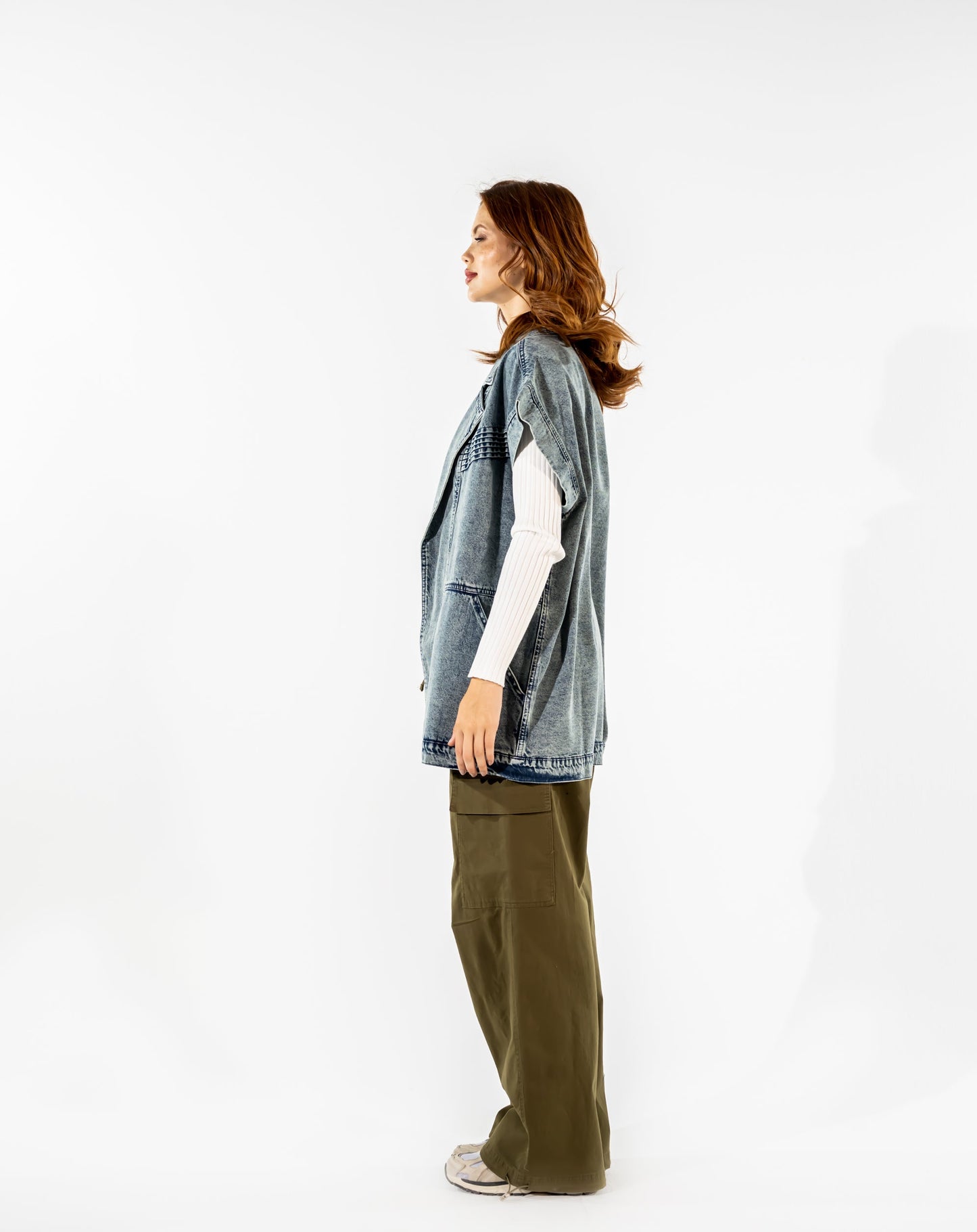 CARGO GABARDINE PANT-OLIVE