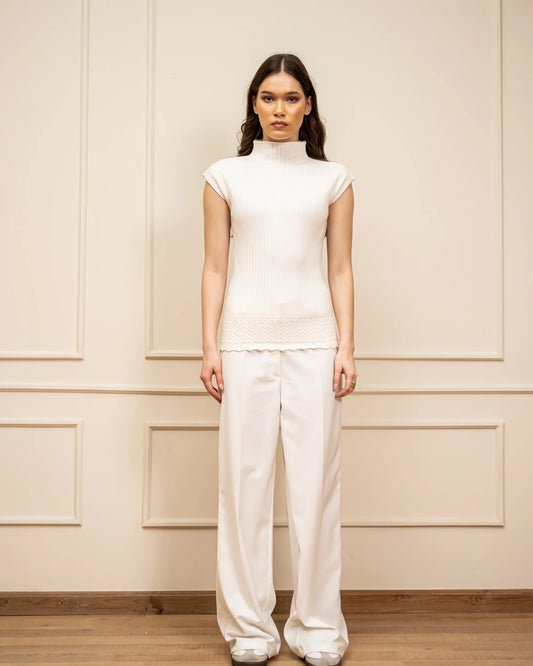FORMAL TROUSERS - OFF WHITE