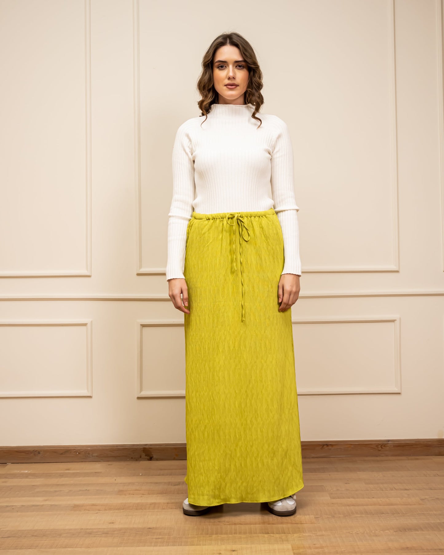 Basic Ribbed Knit Top-OFF WHITE