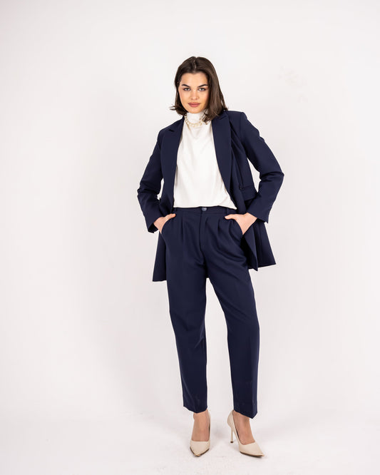 FORMAL TROUSERS-BLUE BLACK