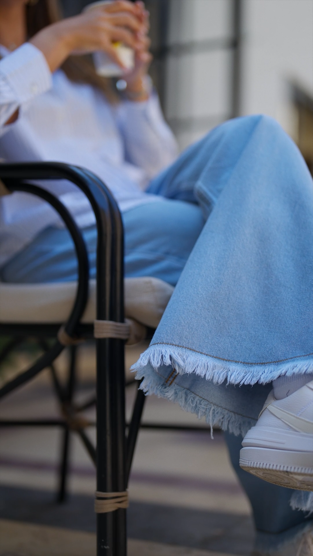 WIDE LEG DENIM PANT -LIGHT BLUE