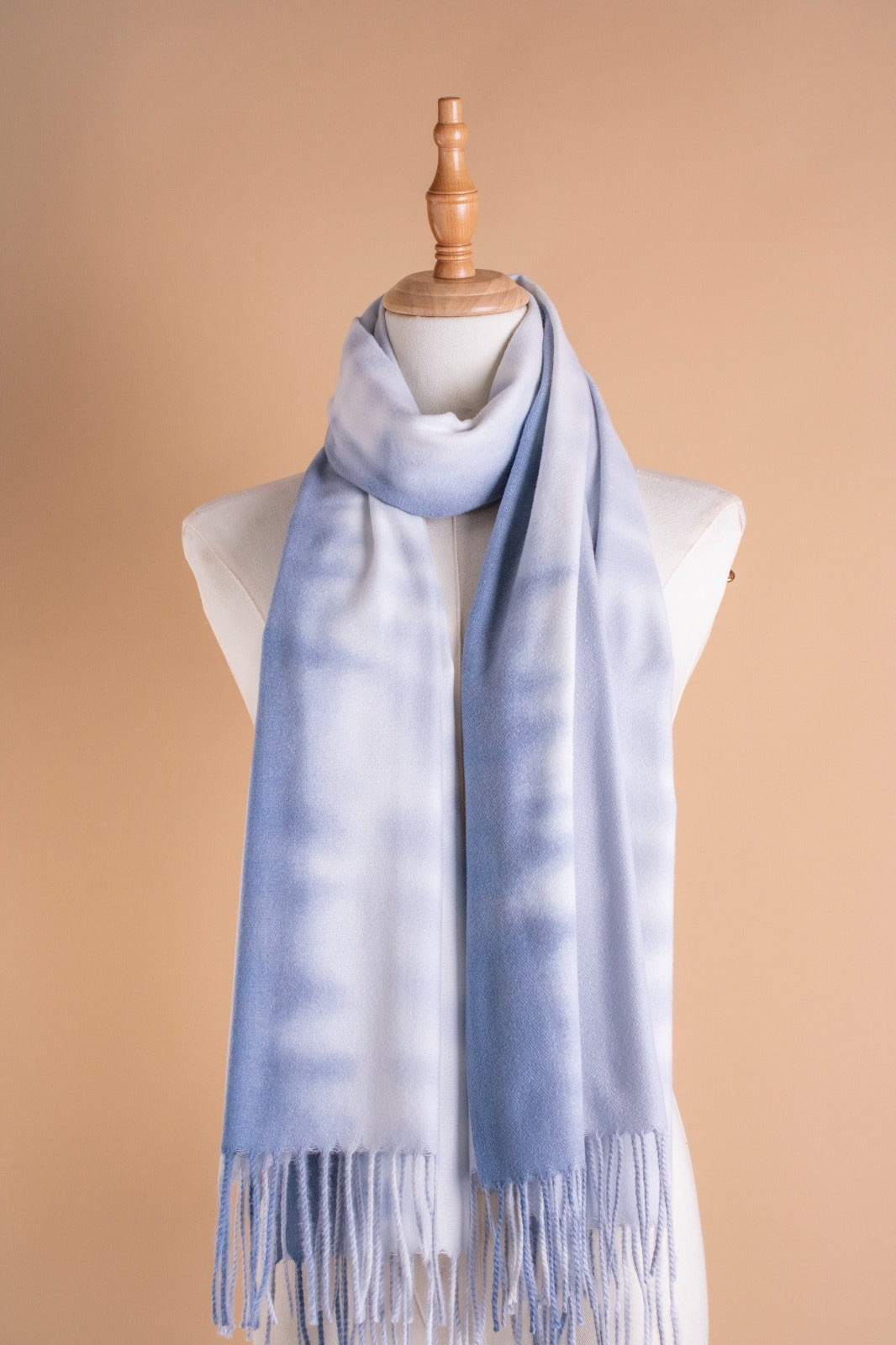 MIXED WOOL SHAWL-BABY BLUE