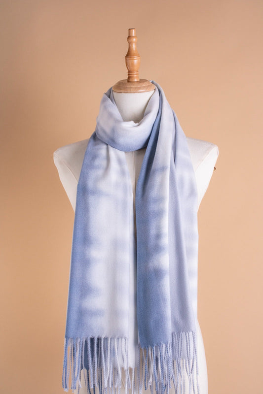 MIXED WOOL SHAWL-BABY BLUE
