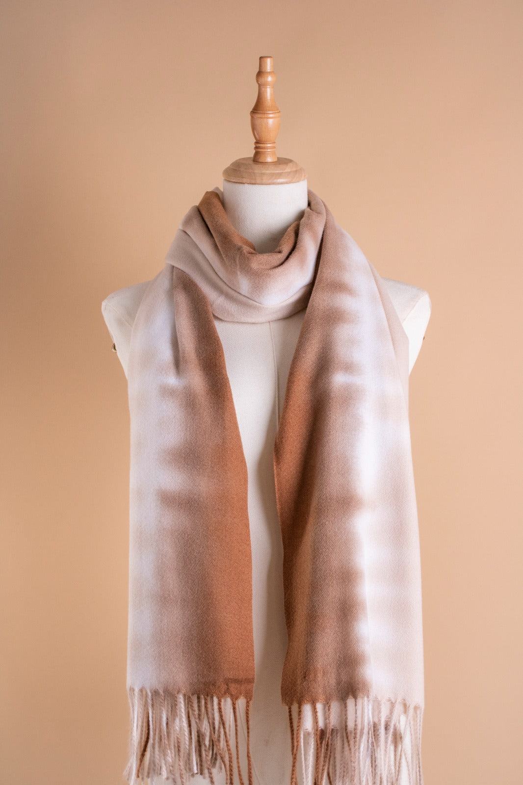 MIXED WOOL SHAWL-BEIGE