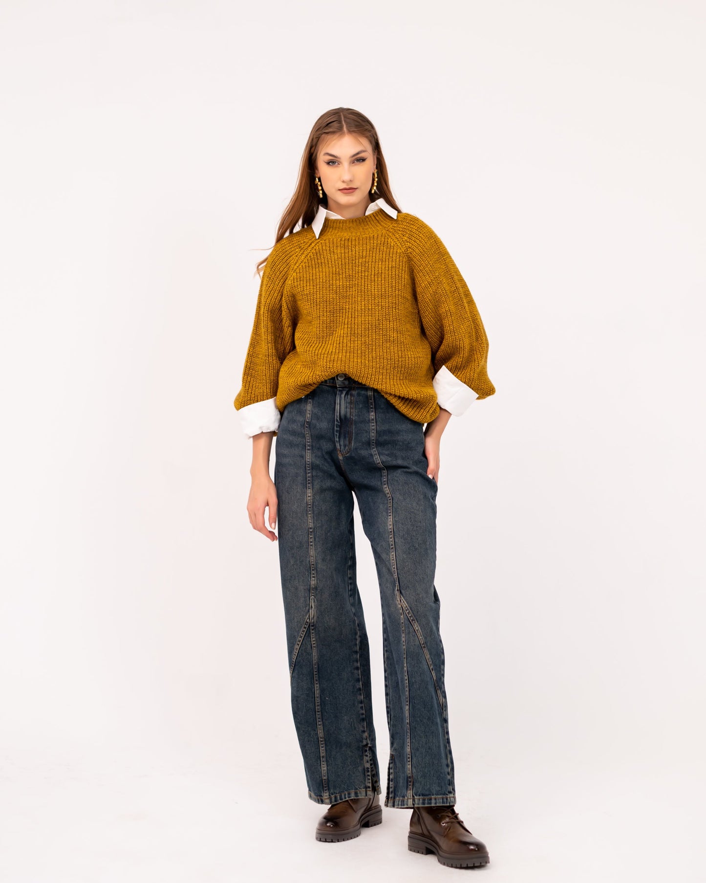 WASHED DENIM PANT -BLUE BLACK