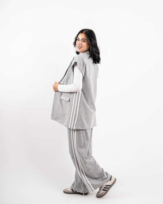 Stripped Milton Pant - Grey
