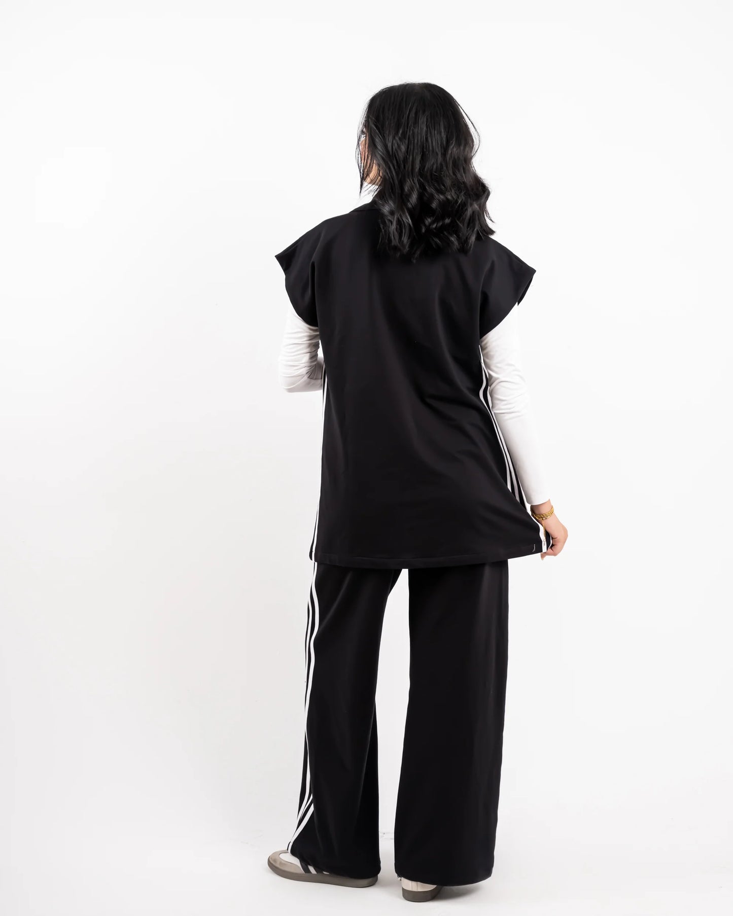 Stripped Milton Vest - Black