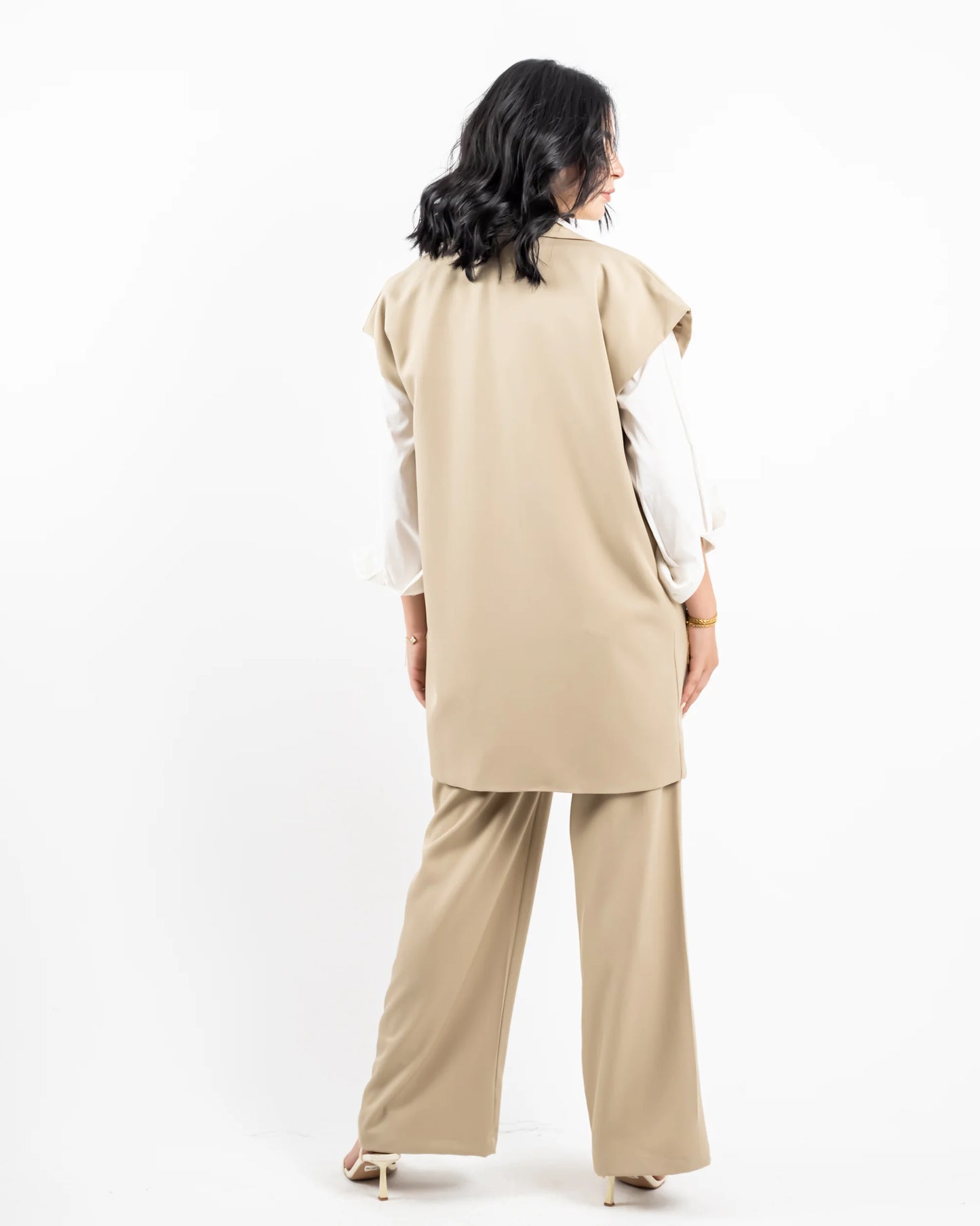 Wide Leg Pant - Beige