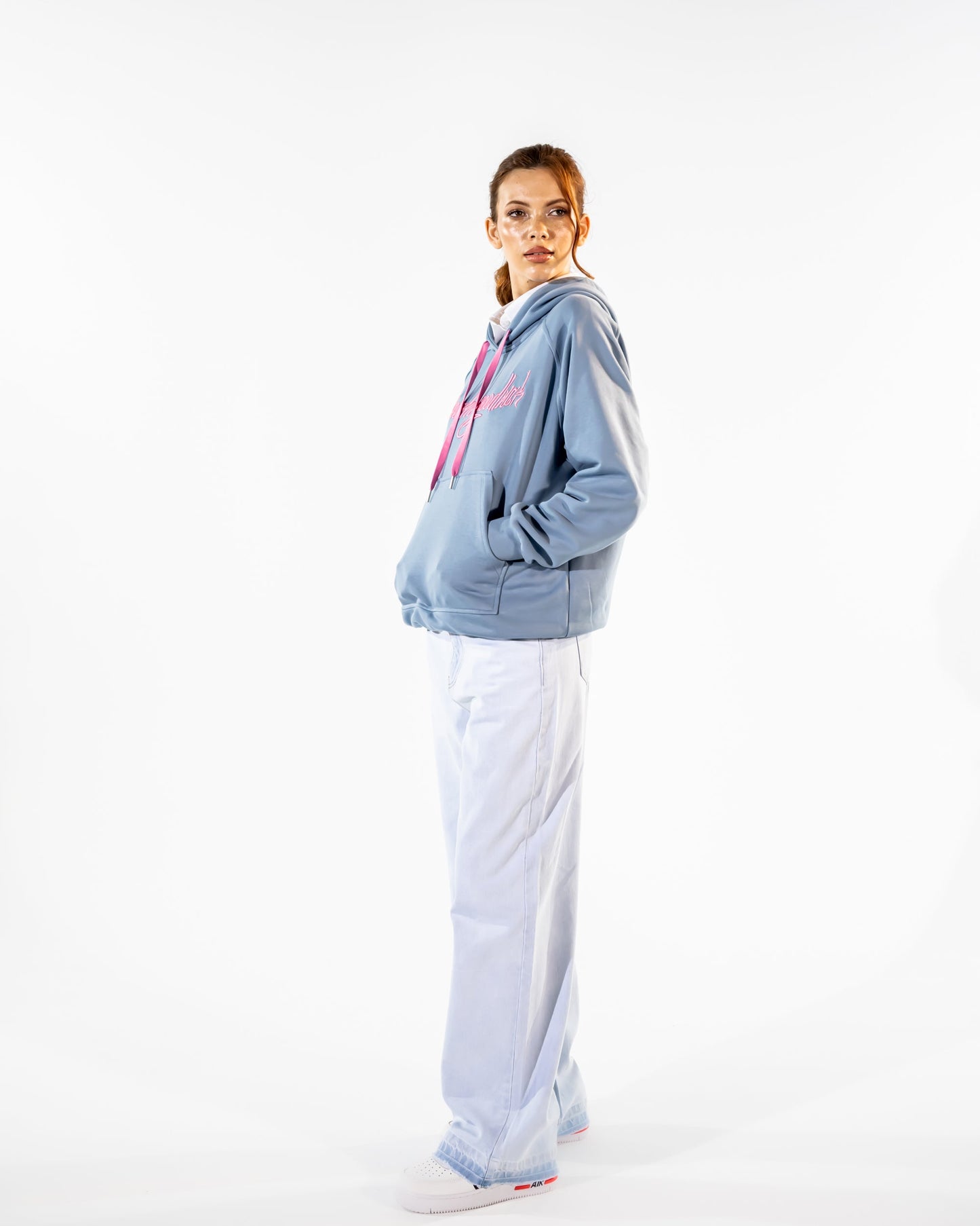 WIDE LEG FRINGE DENIM PANT-ICED