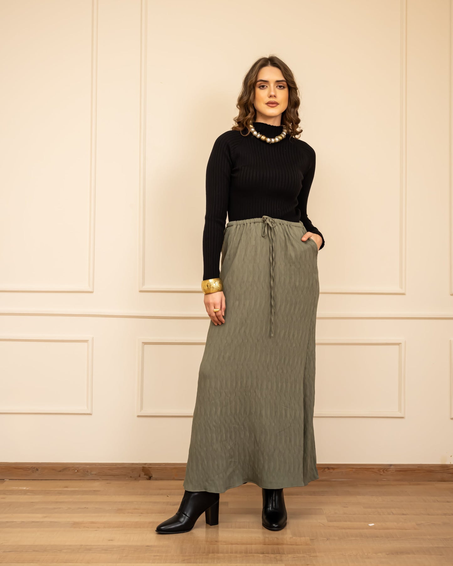 Basic Ribbed Knit Top-BLACK